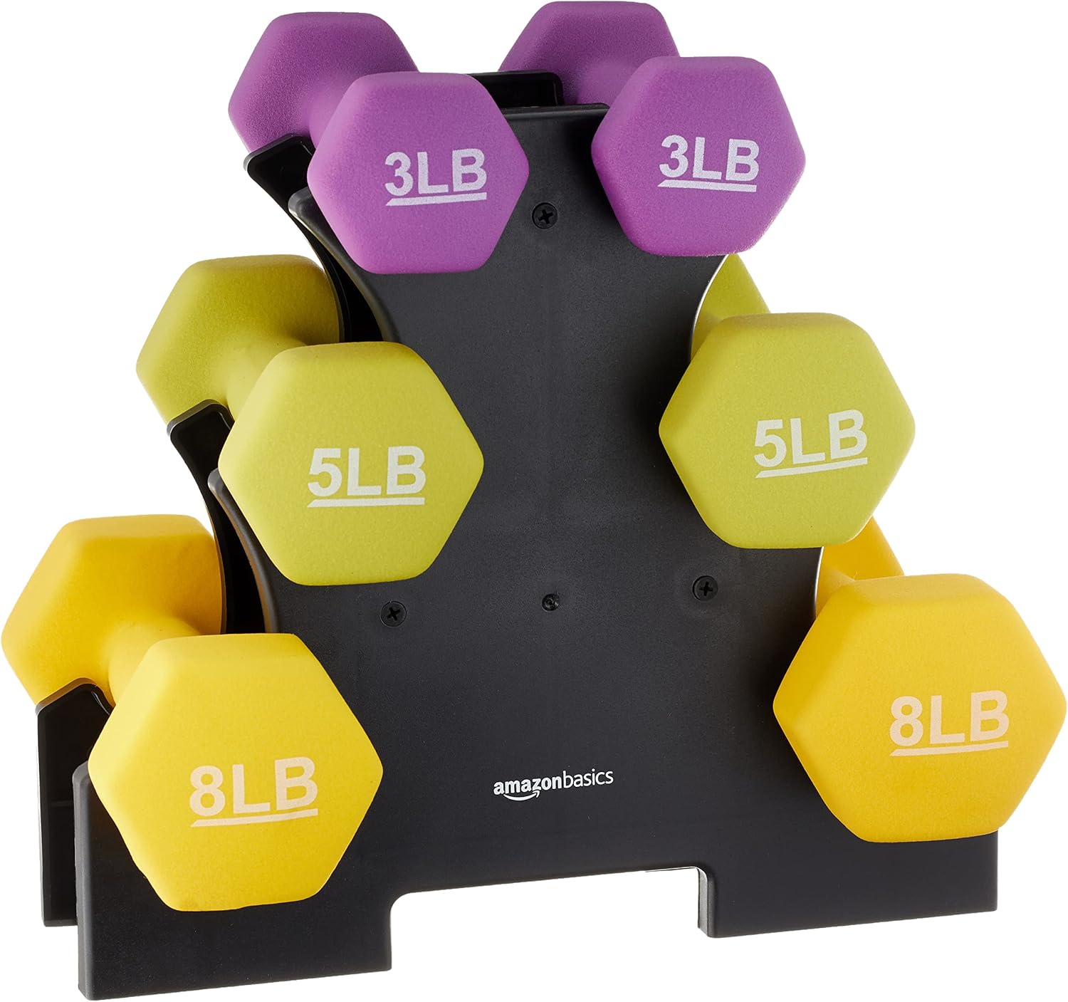 Amazon Basics Neoprene Dumbbell Set (3 Pairs)