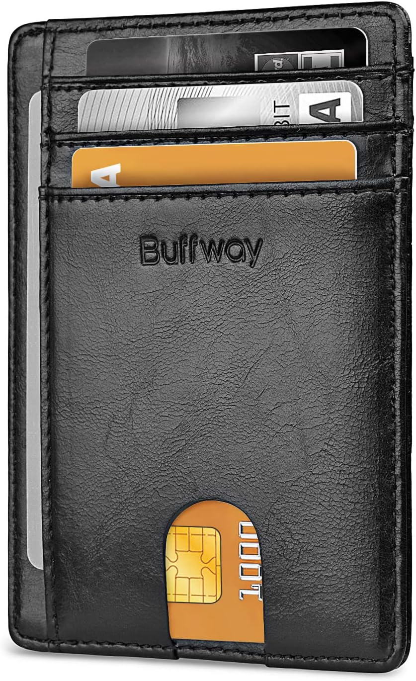 Buffway Slim Minimalist RFID Blocking Wallet