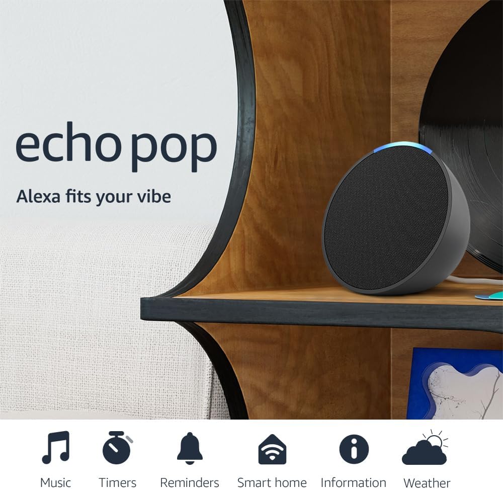 Amazon Echo Pop Smart Speaker with Alexa