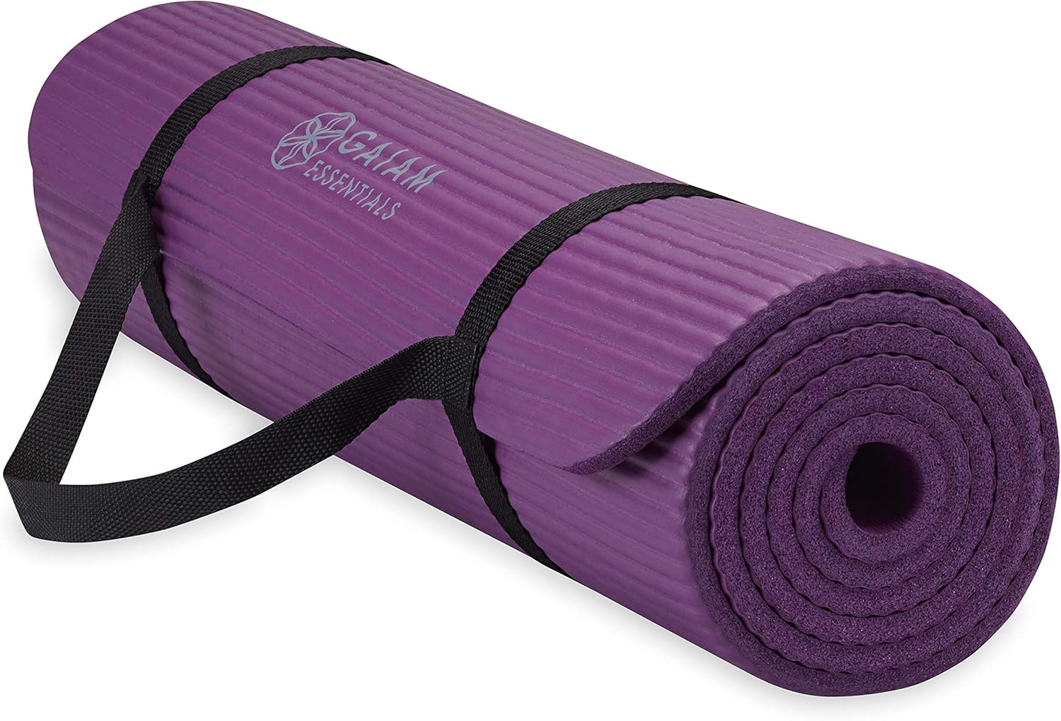 Gaiam Essentials Thick Yoga Mat with Strap