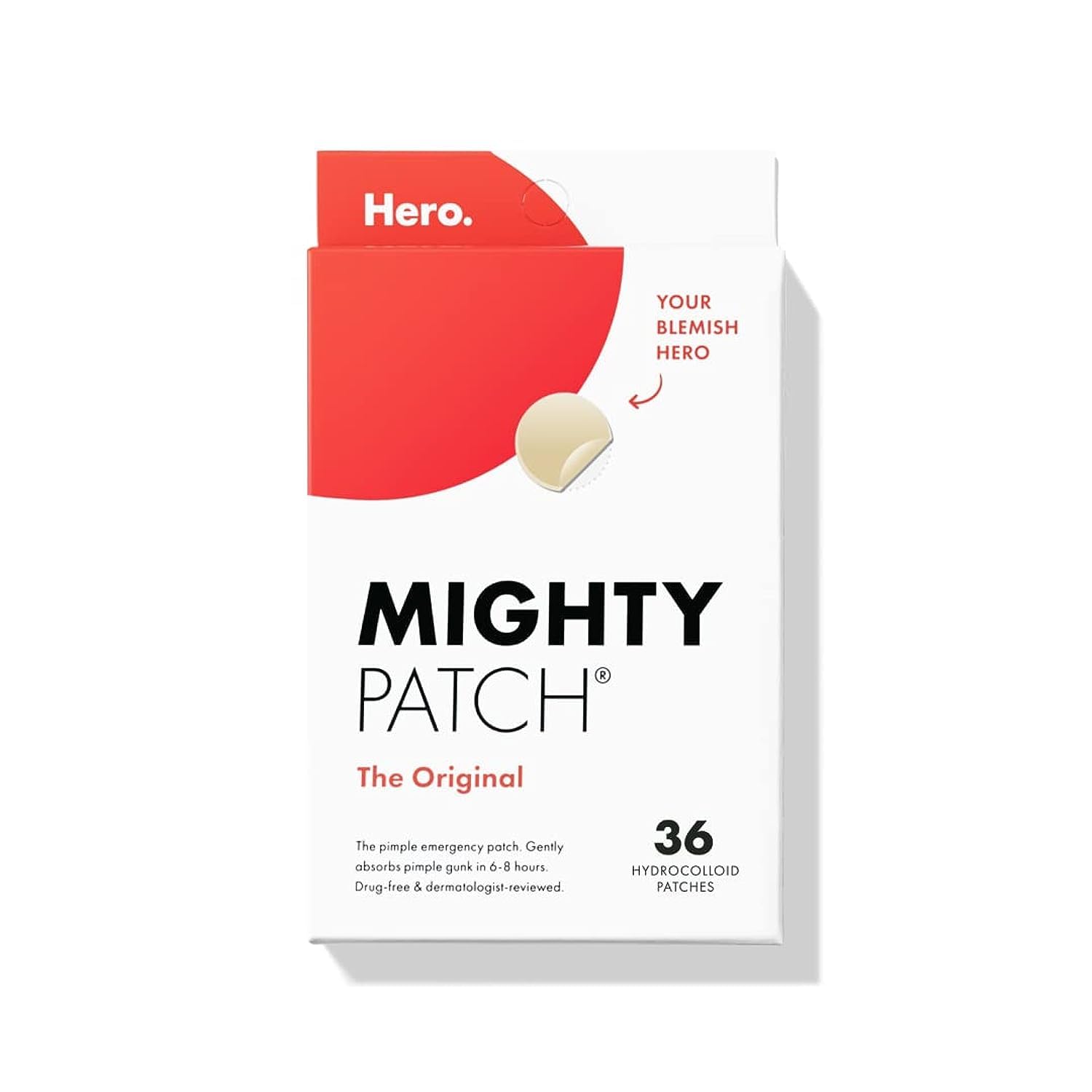 Mighty Patch Original — Hydrocolloid Pimple Patches (36ct)