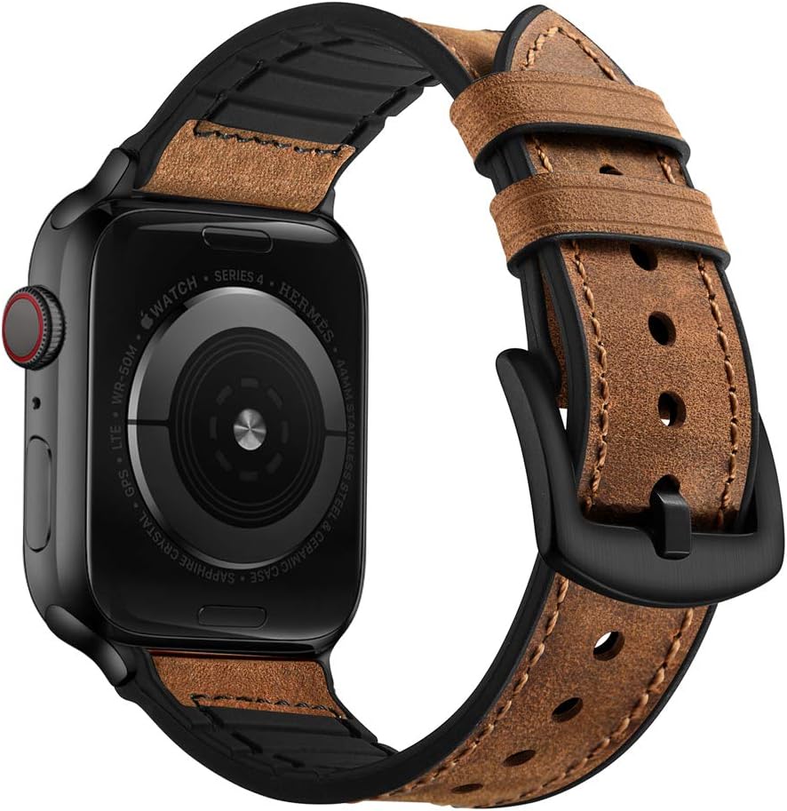 OUHENG Leather Apple Watch Band